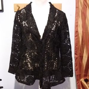 Collen Lopez Rose Lace & Sequin Jacket